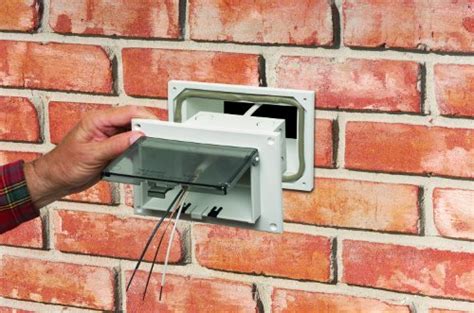 electrical boxes for brick walls|recessed masonry electrical box.